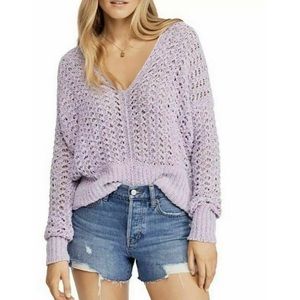 Free People Womens Best Of You Sweater Purple Size S